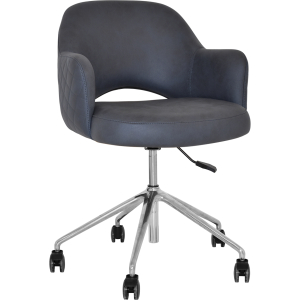 Alternative view of Albury Arm Chair Aluminium Castor Base