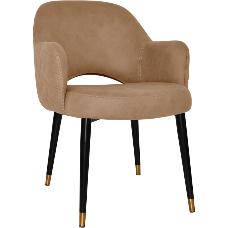 Albury Arm Chair Brass Tip Black Leg - Image 14