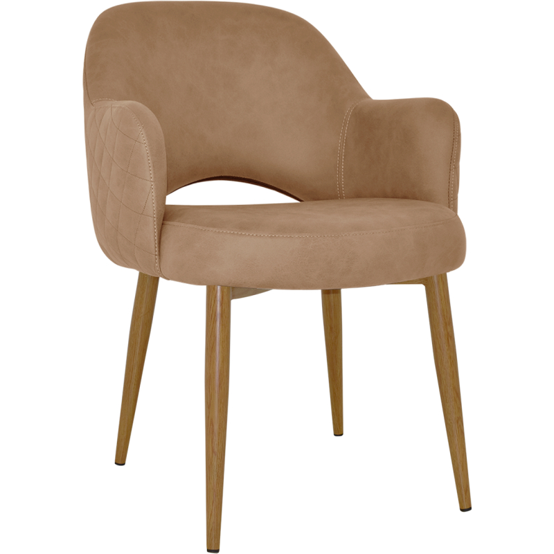 Albury Arm Chair Light Oak Metal Leg - Image 10