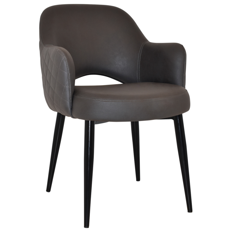 Albury Arm Chair Black Metal Leg - Image 12