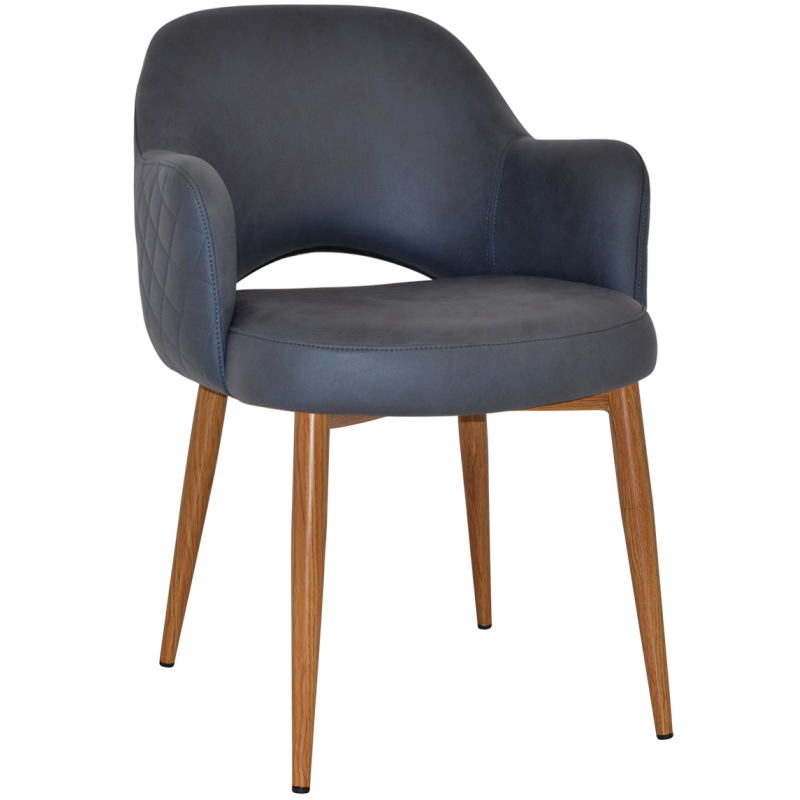 Albury Arm Chair Light Oak Metal Leg - Image 13