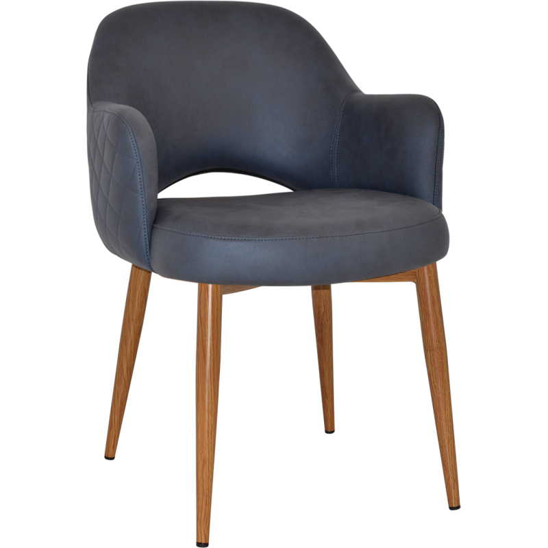 Albury Arm Chair Light Oak Metal Leg - Image 2