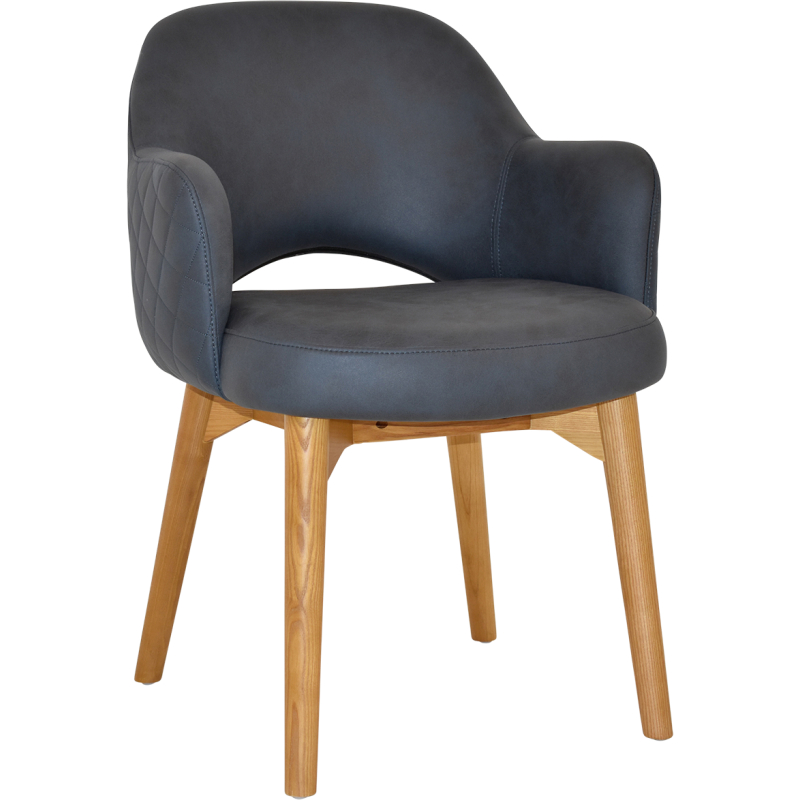 Albury Arm Chair Light Oak Timber Leg - Image 13