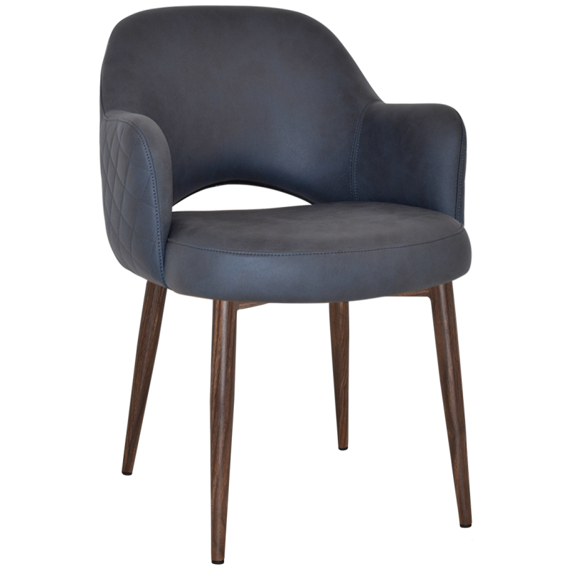 Albury Arm Chair Light Walnut Metal Leg - Image 13