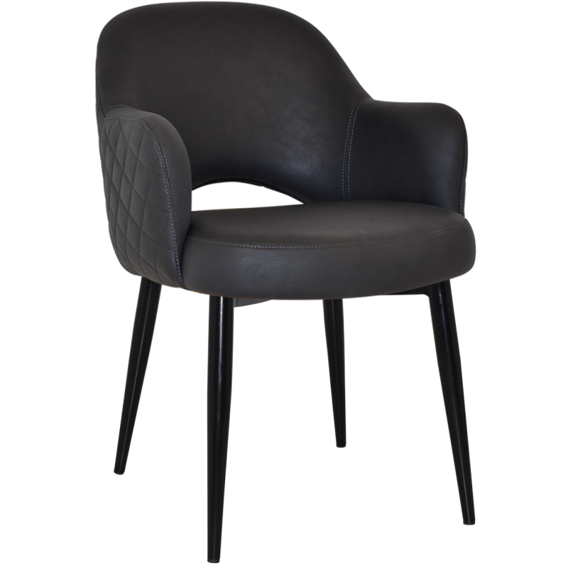 Albury Arm Chair Black Metal Leg - Image 14