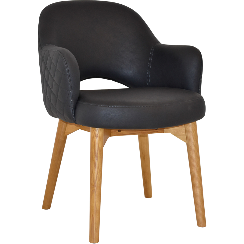 Albury Arm Chair Light Oak Timber Leg - Image 14