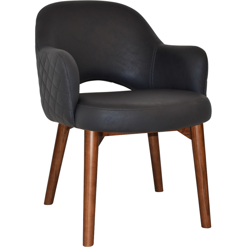 Albury Arm Chair Walnut Timber Leg - Image 6