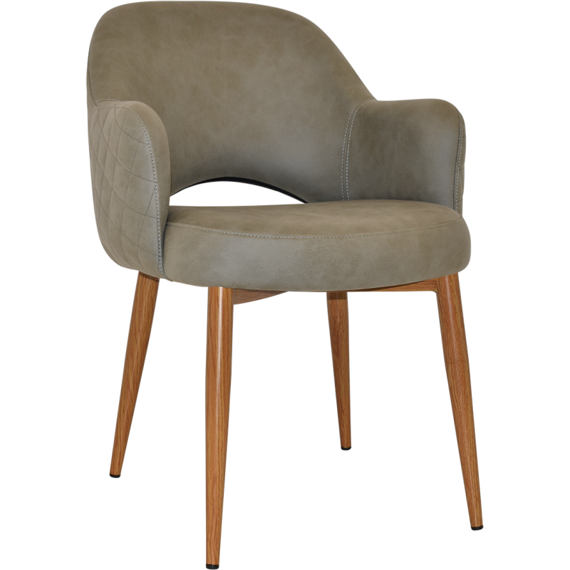 Albury Arm Chair Light Oak Metal Leg - Image 4