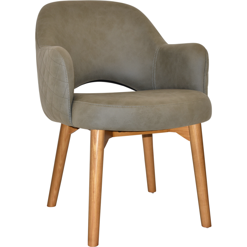 Albury Arm Chair Light Oak Timber Leg - Image 15