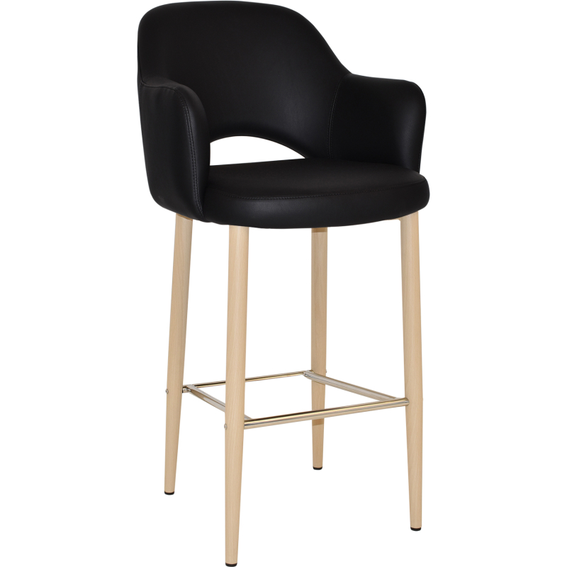 Albury Arm Stool 75cm Birch Metal Leg - Image 9