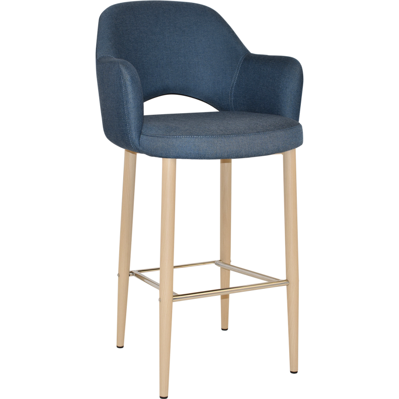 Albury Arm Stool 75cm Birch Metal Leg - Image 4