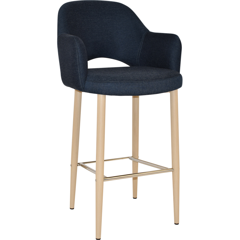 Albury Arm Stool 75cm Birch Metal Leg