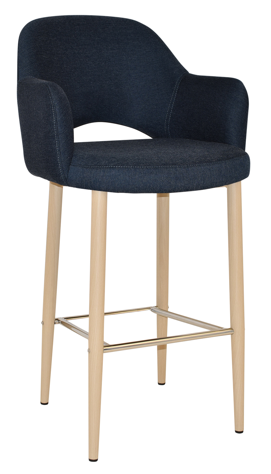 Albury Arm Stool 75cm Birch Metal Leg