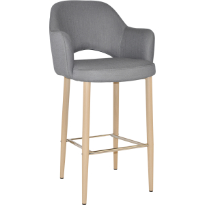 Alternative view of Albury Arm Stool 75cm Birch Metal Leg