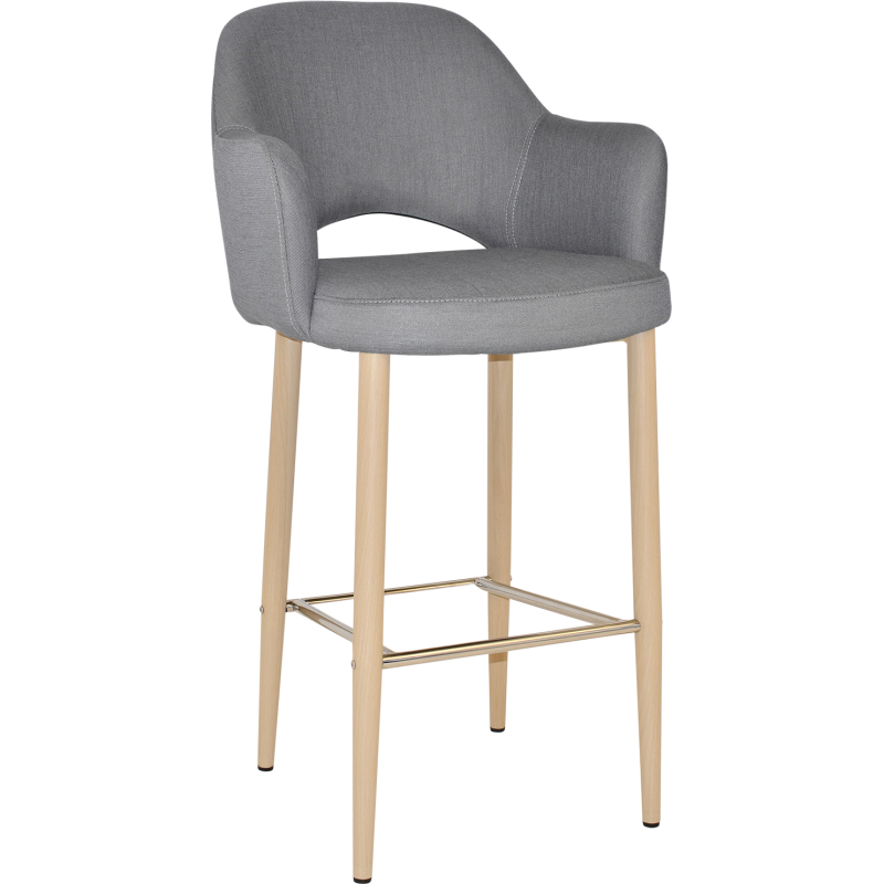 Albury Arm Stool 75cm Birch Metal Leg - Image 2