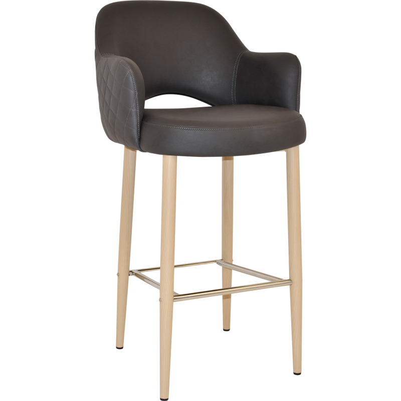 Albury Arm Stool 75cm Birch Metal Leg - Image 12
