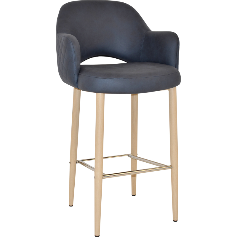 Albury Arm Stool 75cm Birch Metal Leg - Image 13