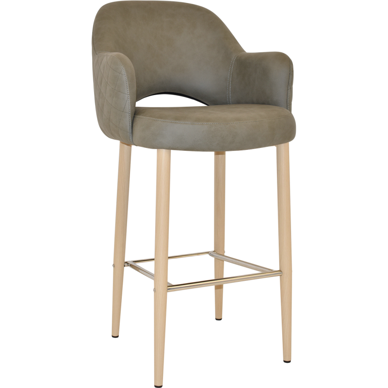 Albury Arm Stool 75cm Birch Metal Leg - Image 15
