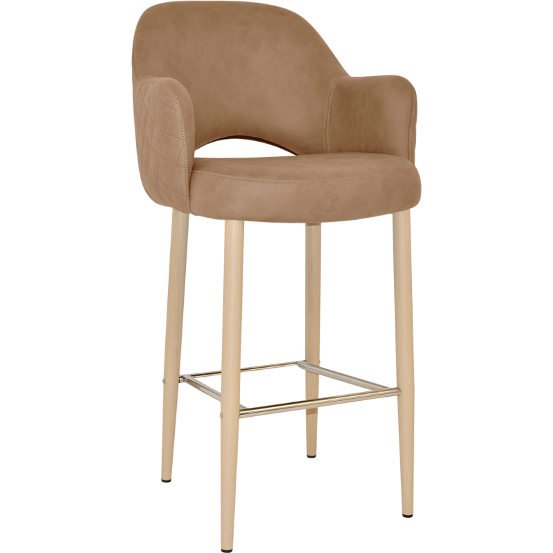 Albury Arm Stool 75cm Birch Metal Leg - Image 16
