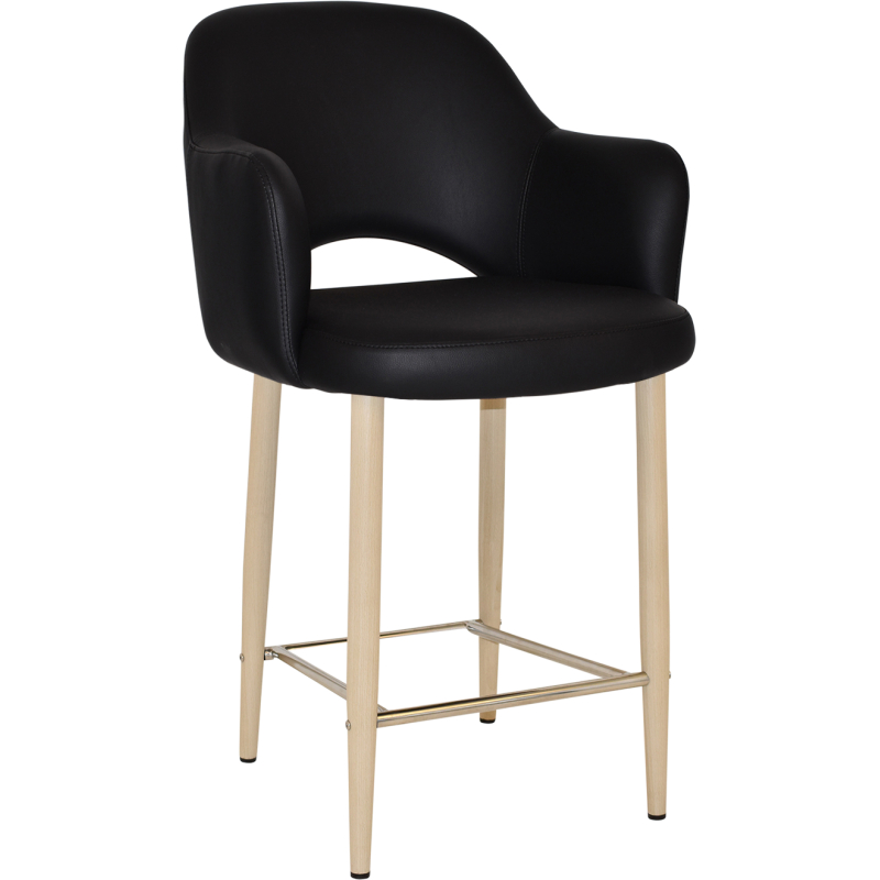Albury Arm Stool 65cm Birch Metal Leg - Image 14