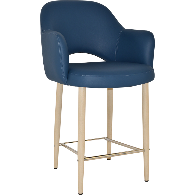 Albury Arm Stool 65cm Birch Metal Leg - Image 15
