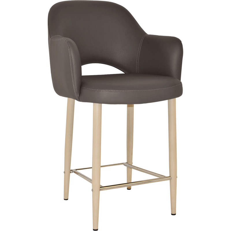 Albury Arm Stool 65cm Birch Metal Leg - Image 16