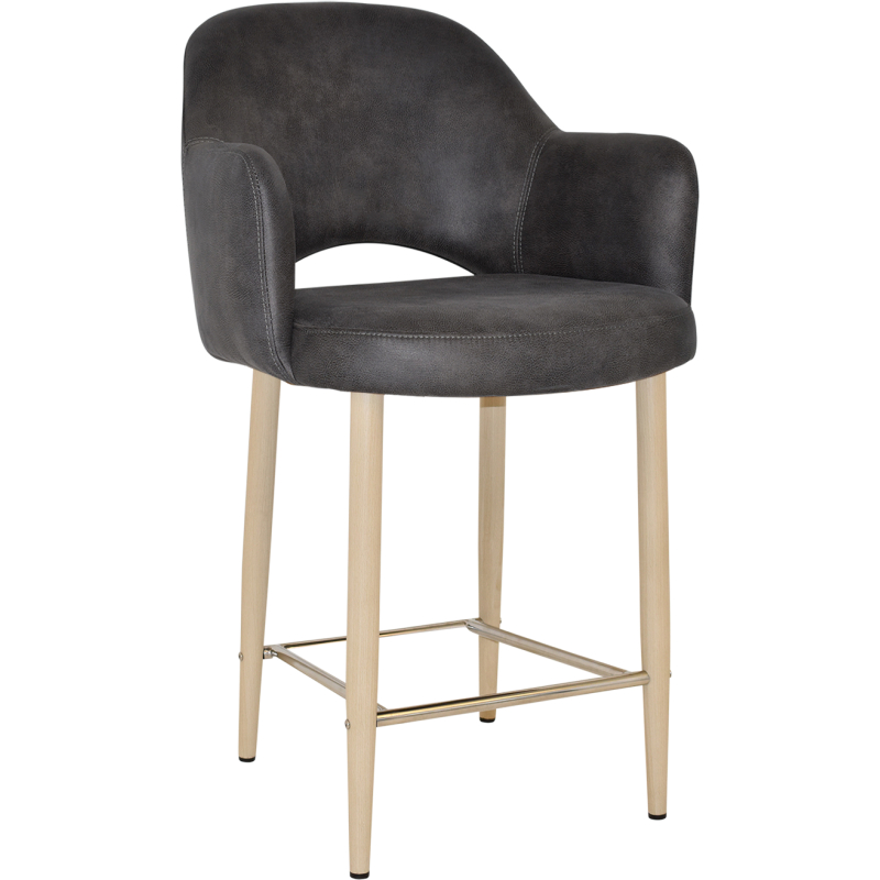 Albury Arm Stool 65cm Birch Metal Leg - Image 12