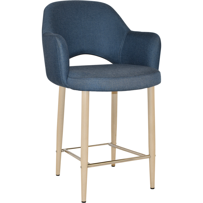 Albury Arm Stool 65cm Birch Metal Leg - Image 8