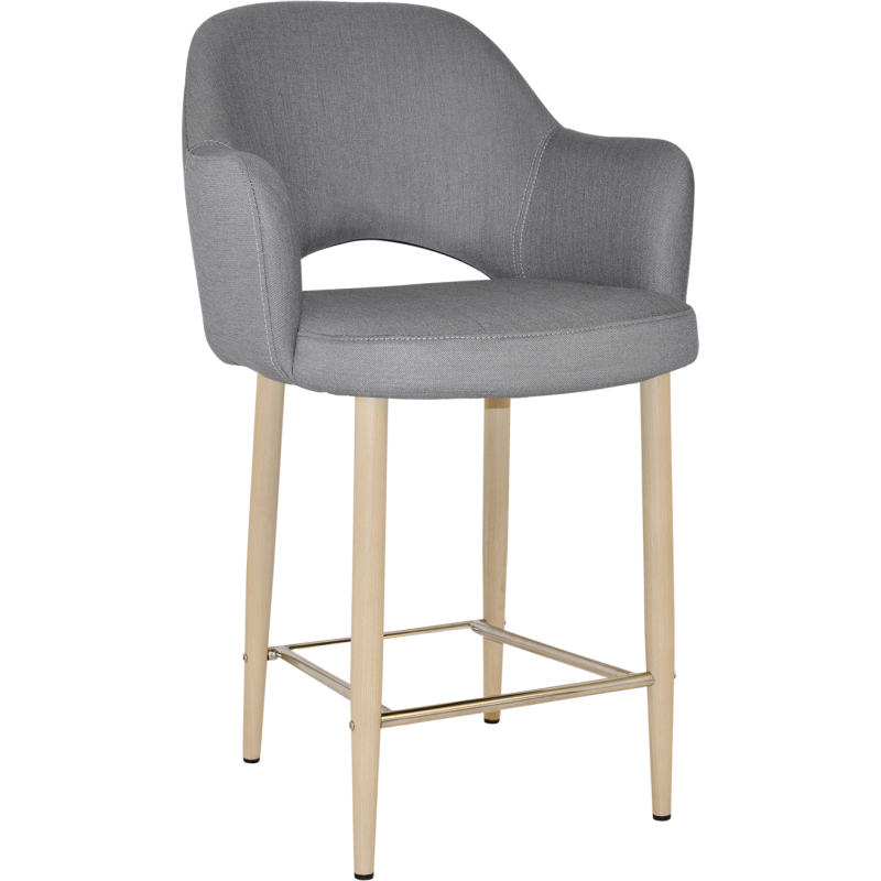 Albury Arm Stool 65cm Birch Metal Leg - Image 9