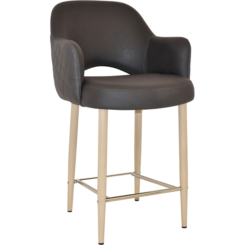 Albury Arm Stool 65cm Birch Metal Leg