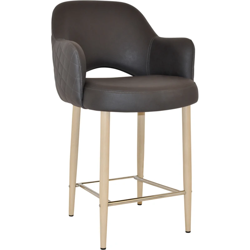 Albury Arm Stool 65cm Birch Metal Leg