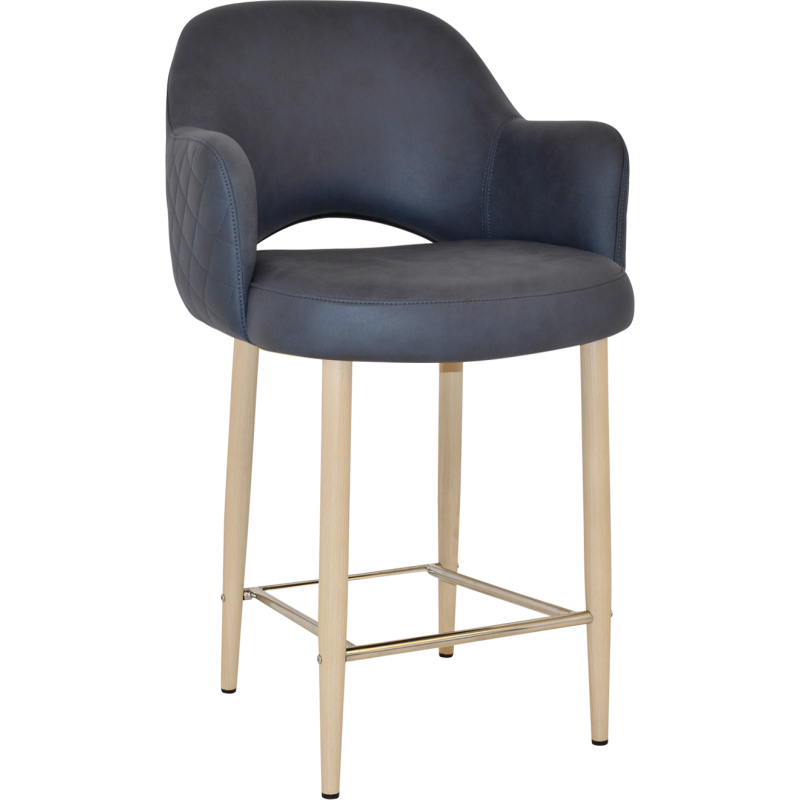 Albury Arm Stool 65cm Birch Metal Leg - Image 4