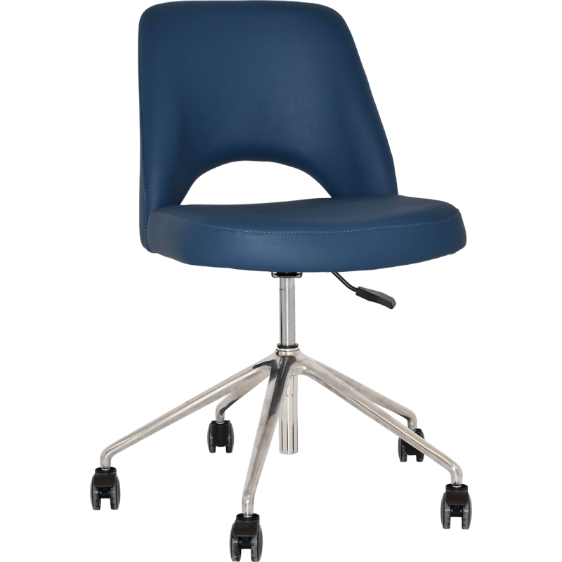 Albury Chair Polished aluminium Castor Base - Image 10