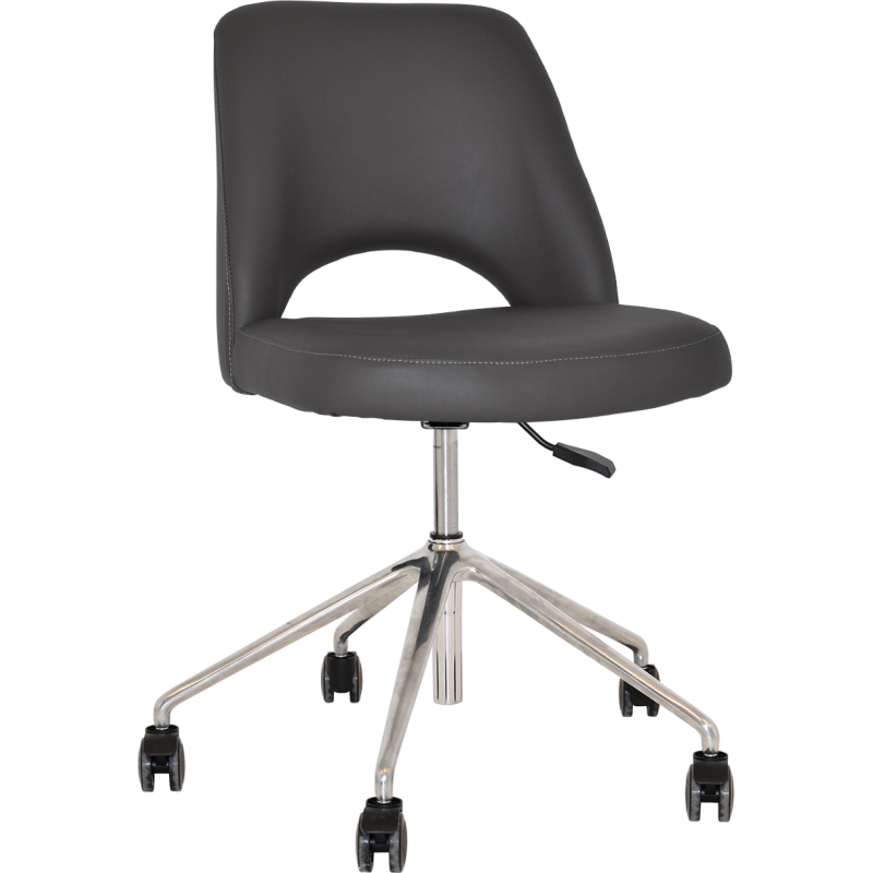 Albury Chair Polished aluminium Castor Base - Image 8