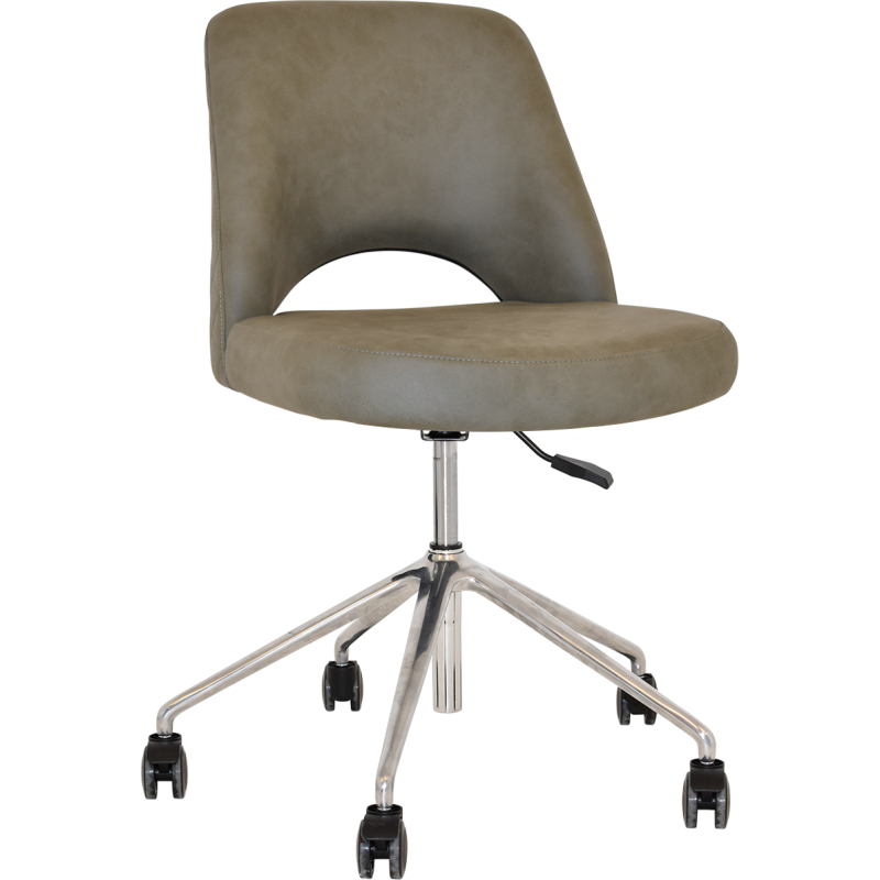 Albury Chair Polished aluminium Castor Base - Image 2