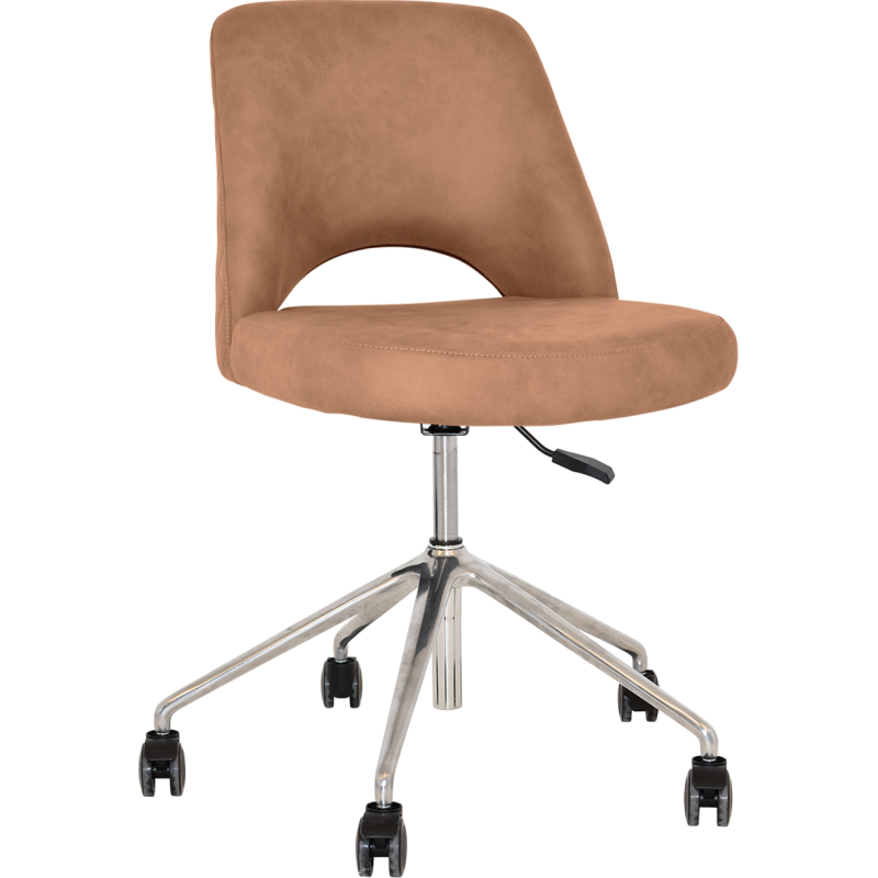 Albury Chair Polished aluminium Castor Base - Image 3