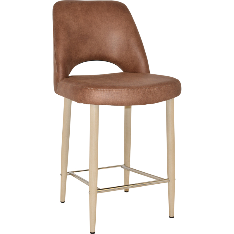 Albury Stool 65cm High Birch Metal Leg - Image 6