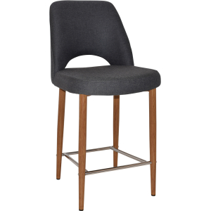 Alternative view of Albury Stool 65cm High Light Oak Metal Leg