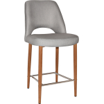 Albury Stool 65cm High Light Oak Metal Leg