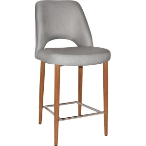 Albury Stool 65cm High Light Oak Metal Leg