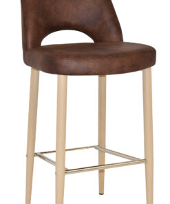 Alternative view of Albury Stool 75cm Birch Metal Leg