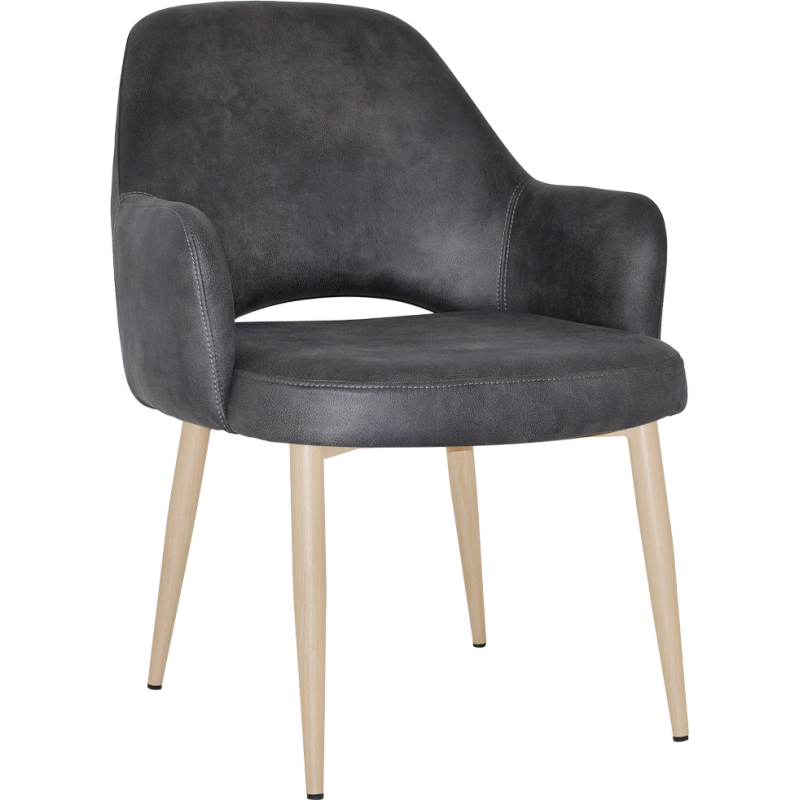 Albury XL Arm Chair Birch Metal Leg - Image 10