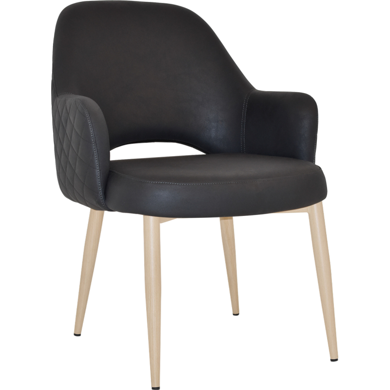 Albury XL Arm Chair Birch Metal Leg - Image 3