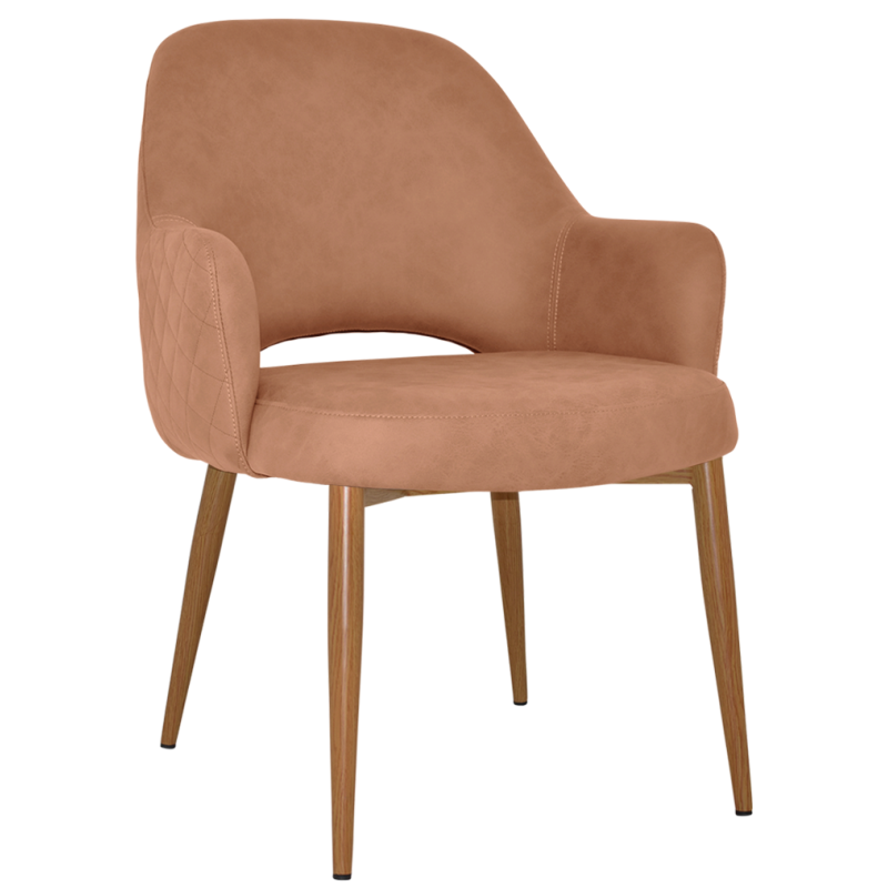 Albury XL Arm Chair Oak Metal Leg - Image 5