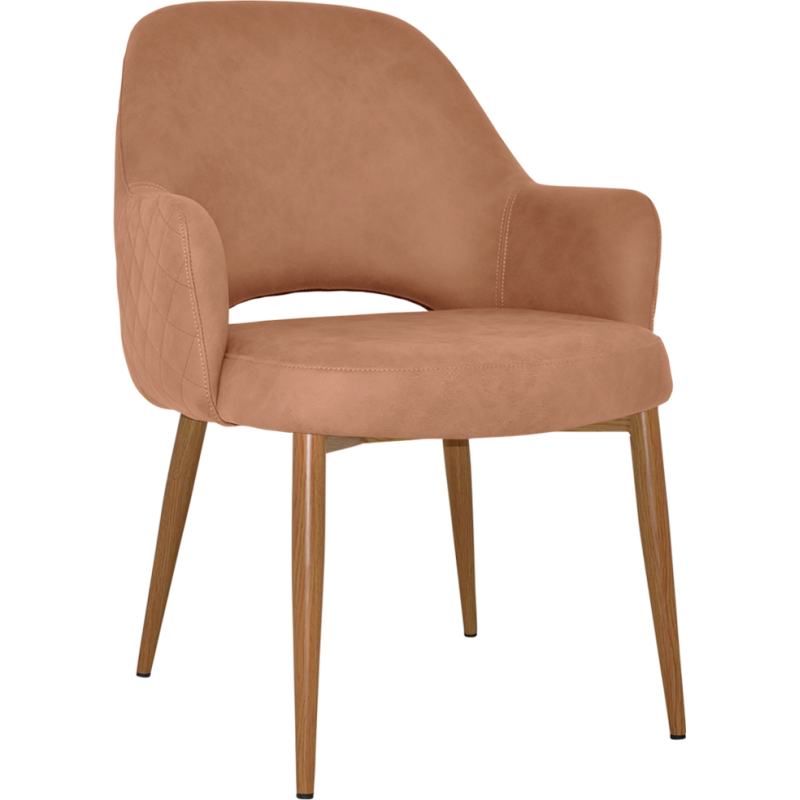 Albury XL Arm Chair Oak Metal Leg - Image 4