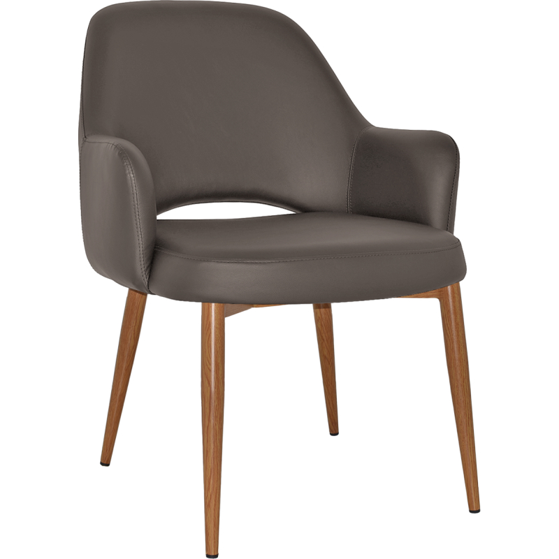 Albury XL Arm Chair Oak Metal Leg - Image 12