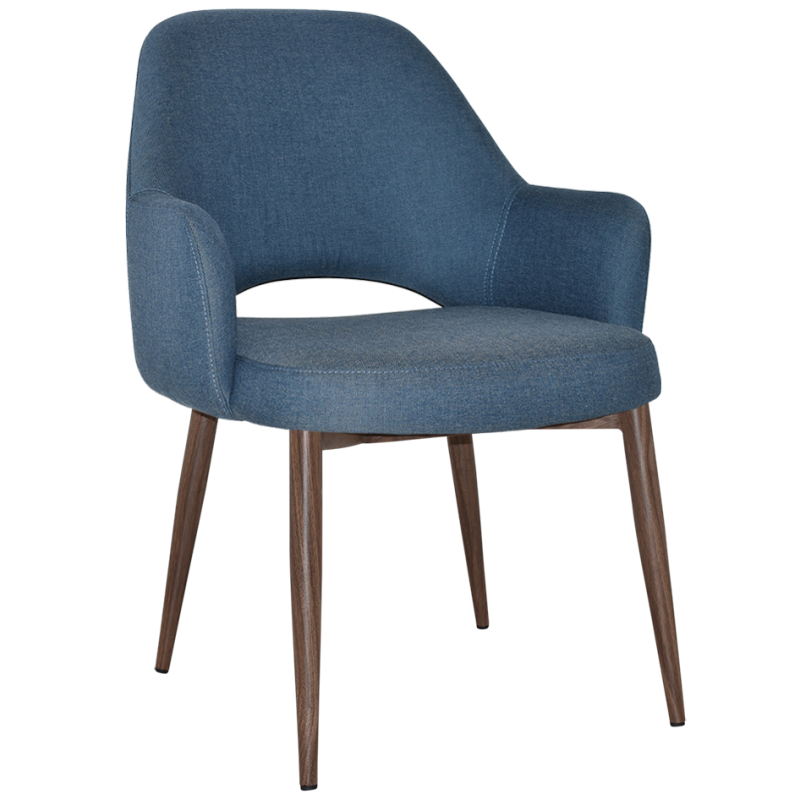 Albury XL Arm Chair Light Walnut Metal Leg - Image 10