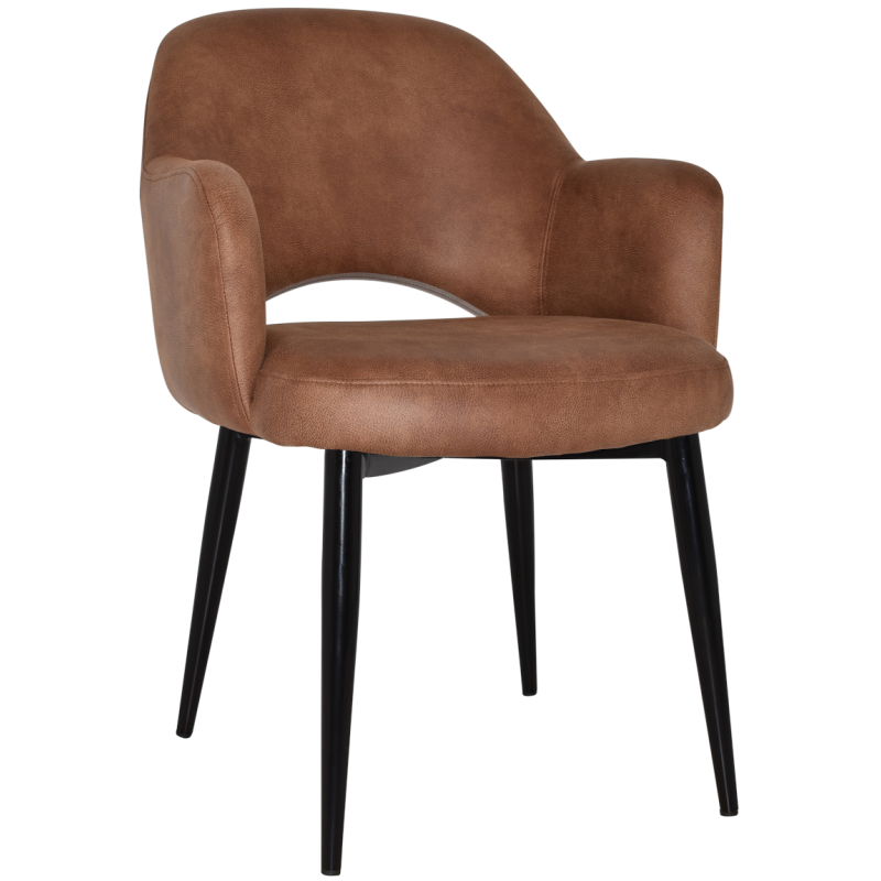 Albury Arm Chair Black Metal Leg - Image 11