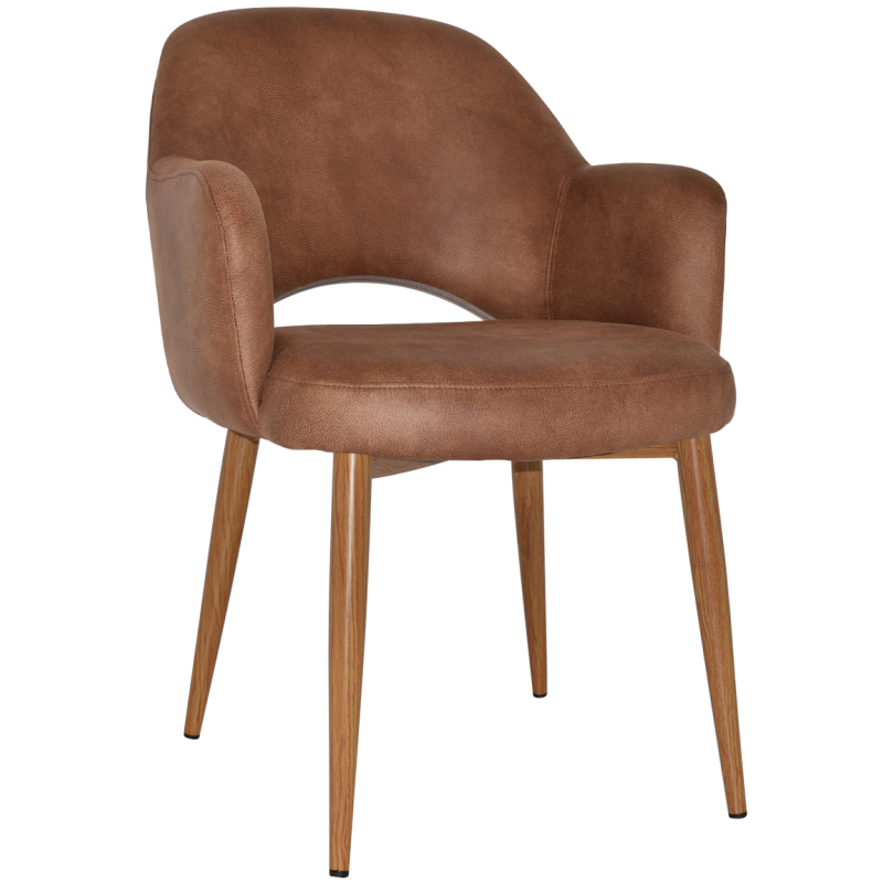 Albury Arm Chair Light Oak Metal Leg - Image 11