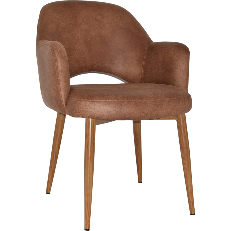 Albury Arm Chair Light Oak Metal Leg - Image 8